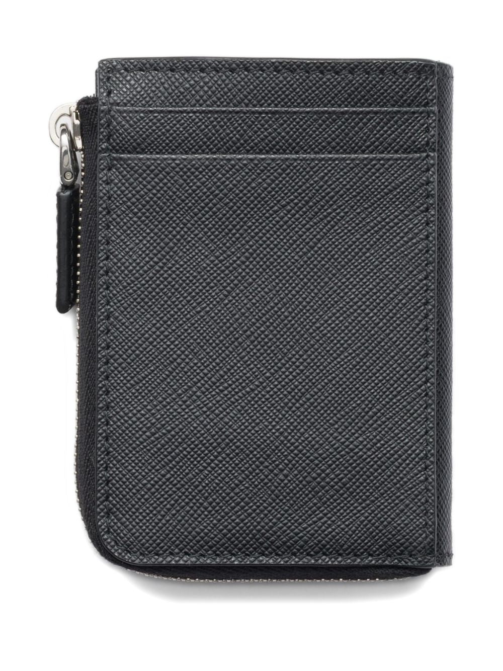 Textured Leather Zip-Around Wallet