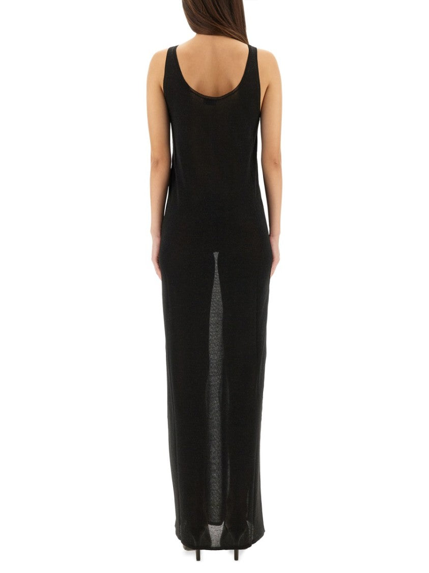 Floor-Length Lurex Knit Dress