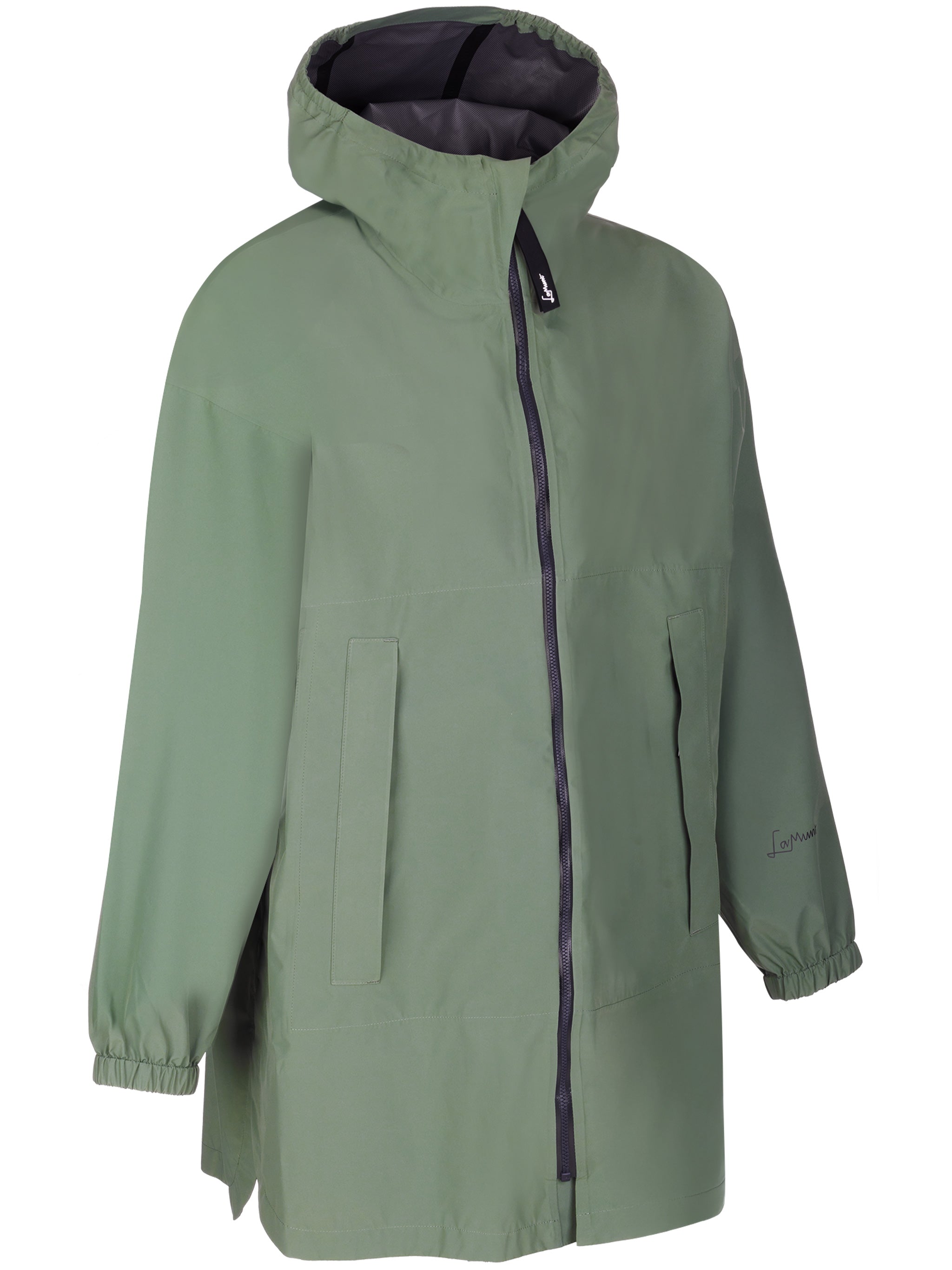 Green Emma 2.5L Hooded Pleat Jacket