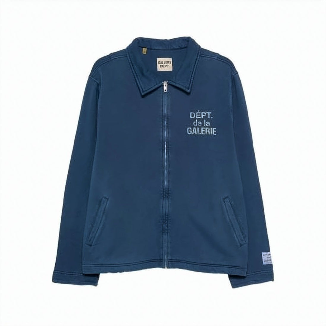 Zip-Up Sweatshirt with Collared Neckline