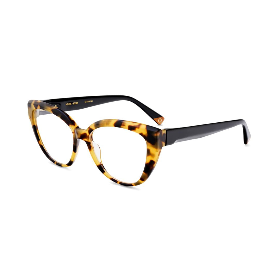 Ninfa Cat-Eye Tortoiseshell Frames with Solid Black Temples