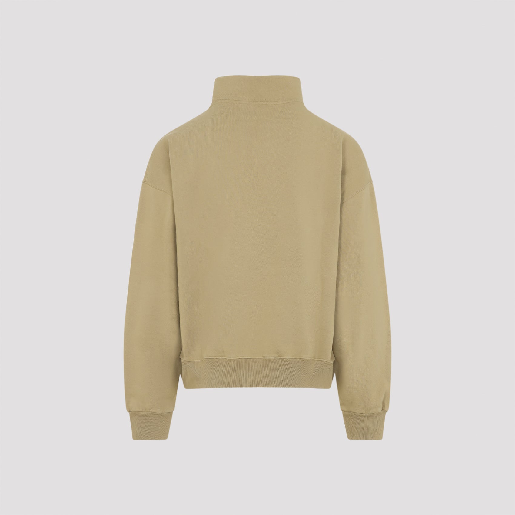 Pullover with High Collar and Quarter Zip Closure