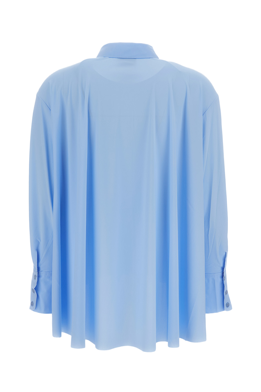 Clear Blue Button-Down Shirt with Classic Collar
