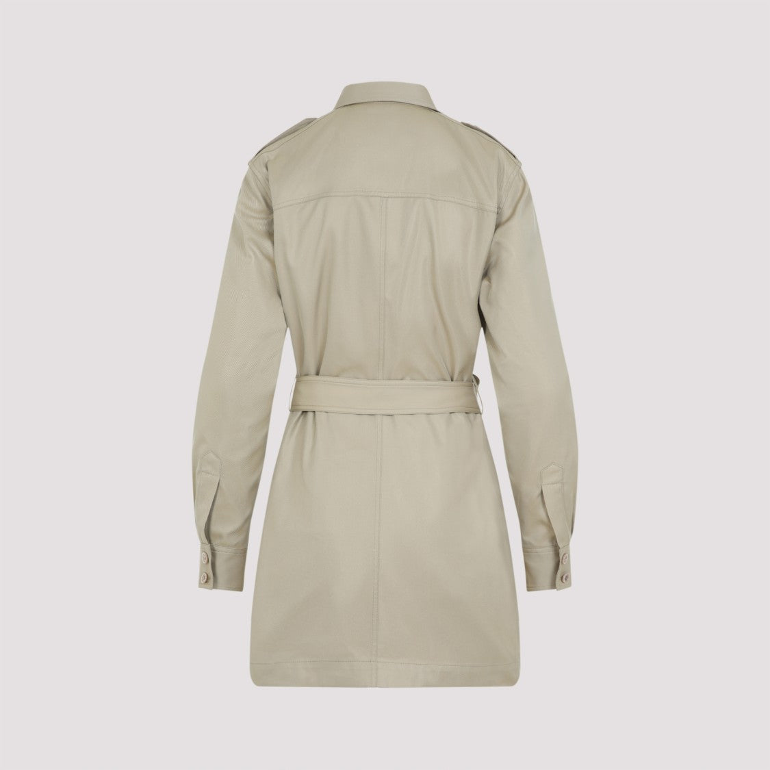 Tailored Belted Dress In Captivating Nude Palette