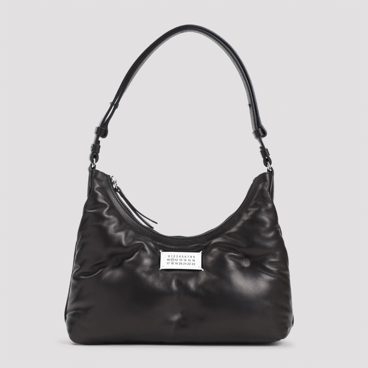 Lamb Leather Shoulder Bag With Sleek Dimensions And Functional Design