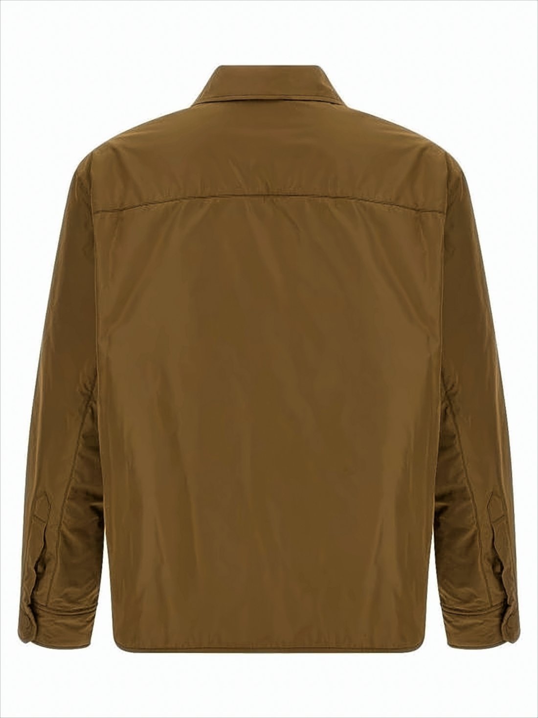 Matte-Finish Brown Casual Jacket with Boxy Silhouette