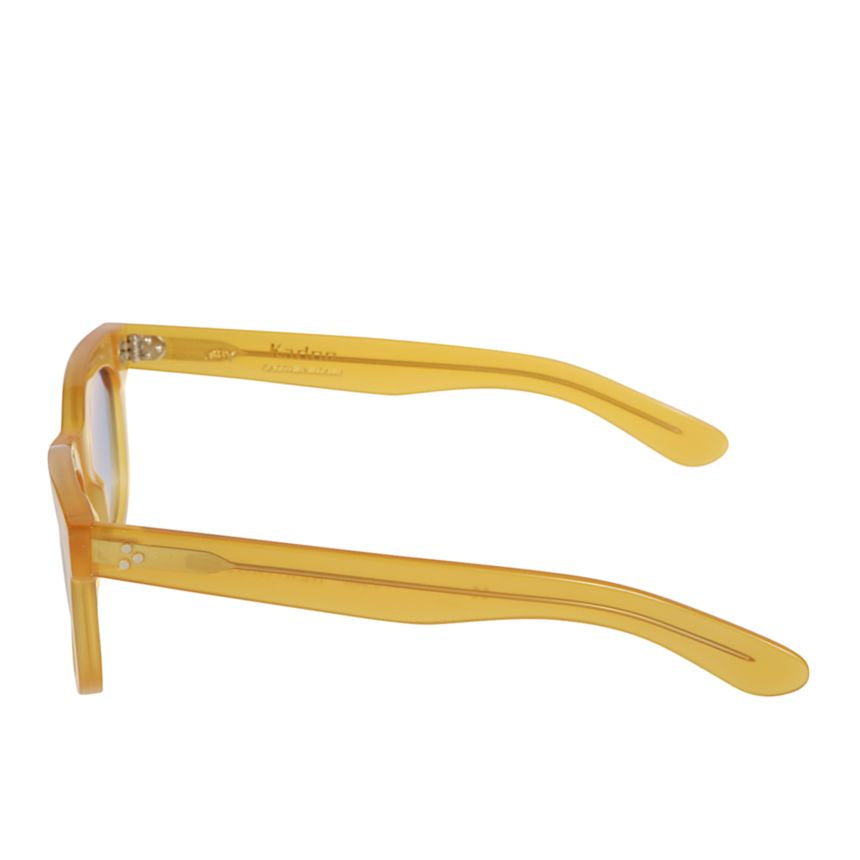 Heritage Translucent Amber-Yellow Acetate Sunglasses with Gradient Blue Tint