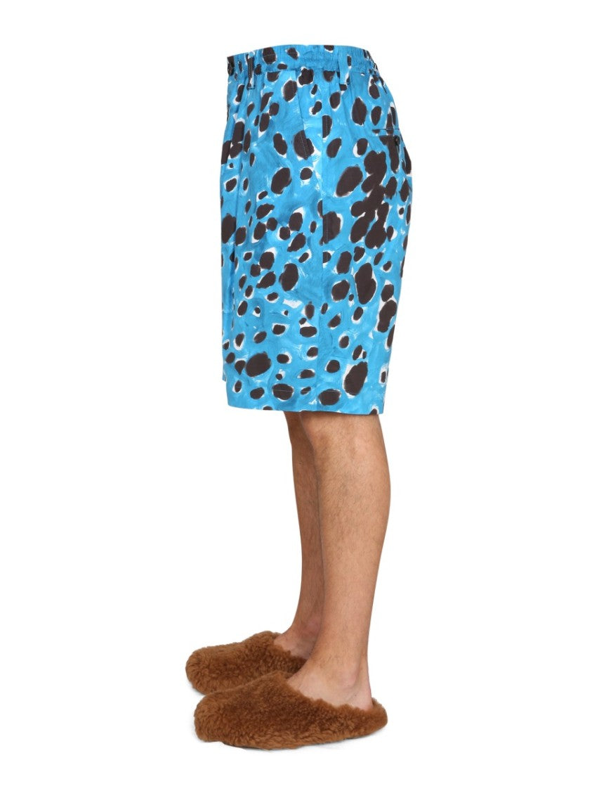Bermuda Shorts With Pop Dots Print