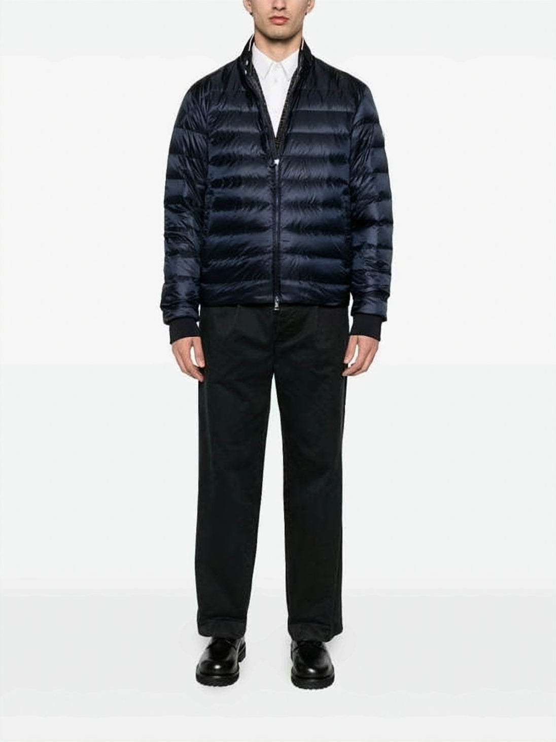 Quilted Padded Jacket With High Collar
