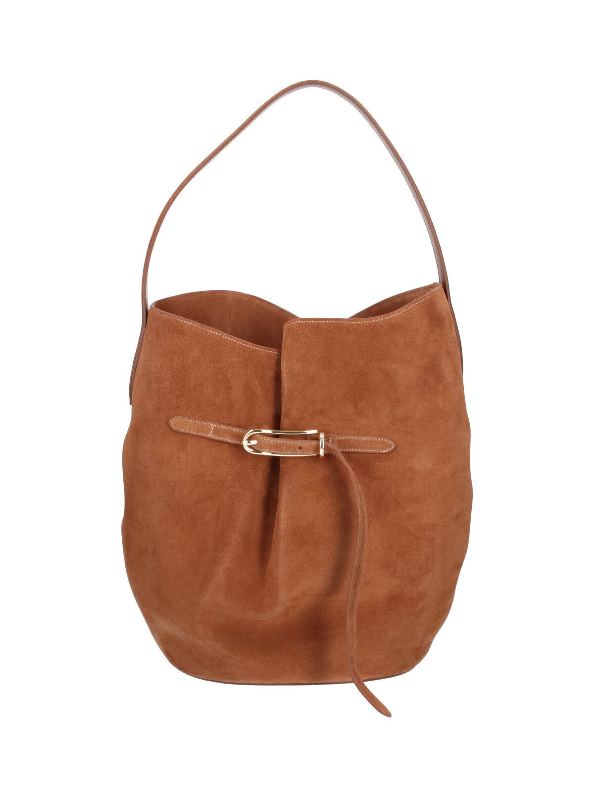 Brown Suede Adjustable Strap Bag