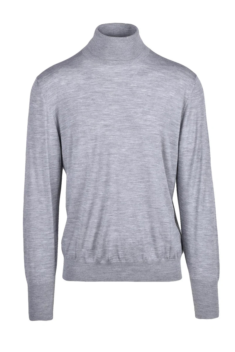 Wool Turtleneck Sweater - Grey