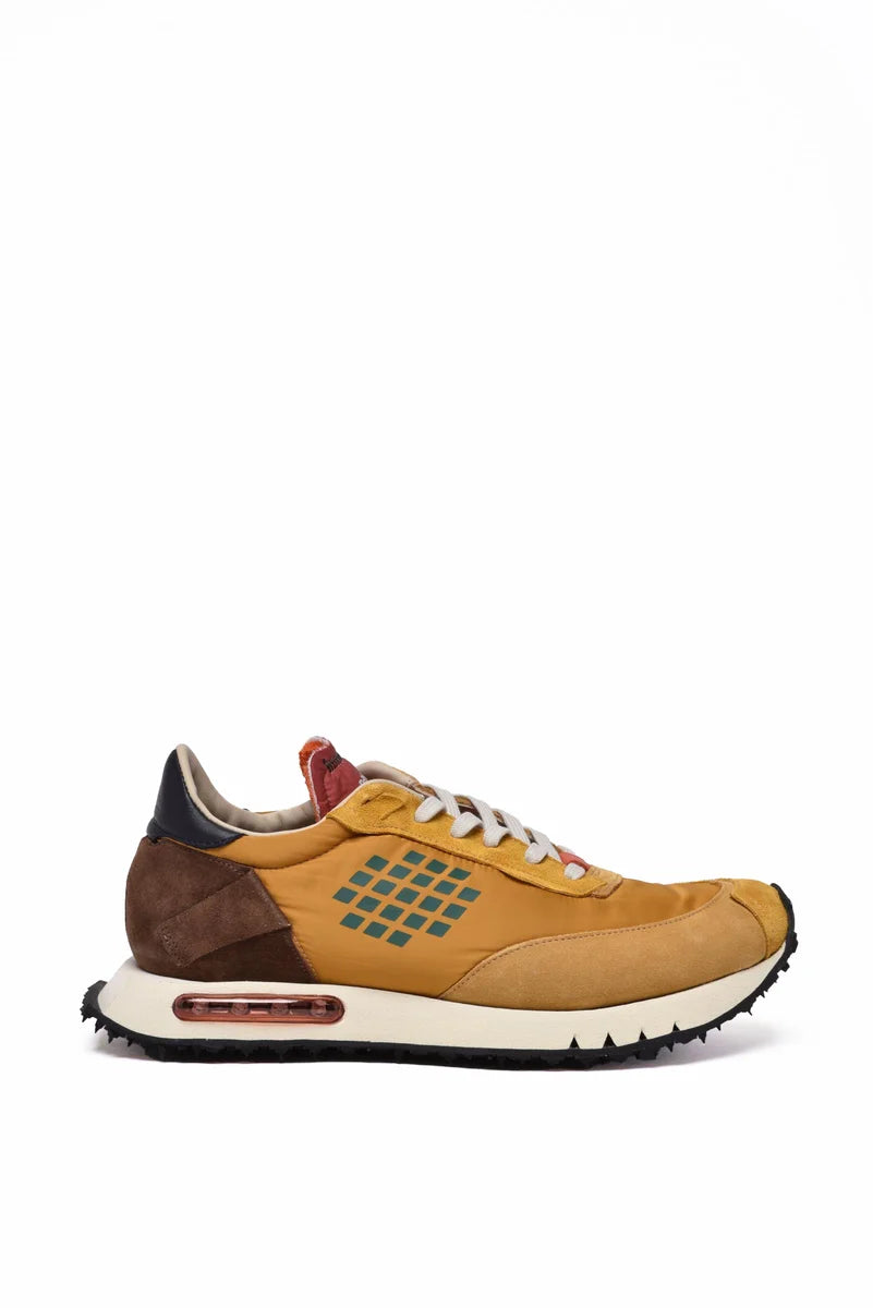 Space Race Sneakers - Brown/Yellow