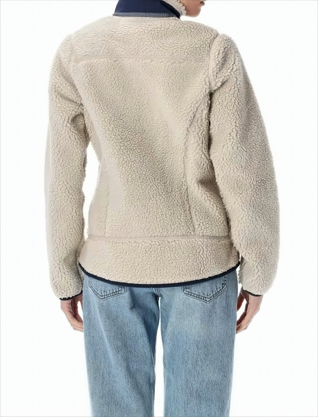 Textured Fleece Jacket with High Collar