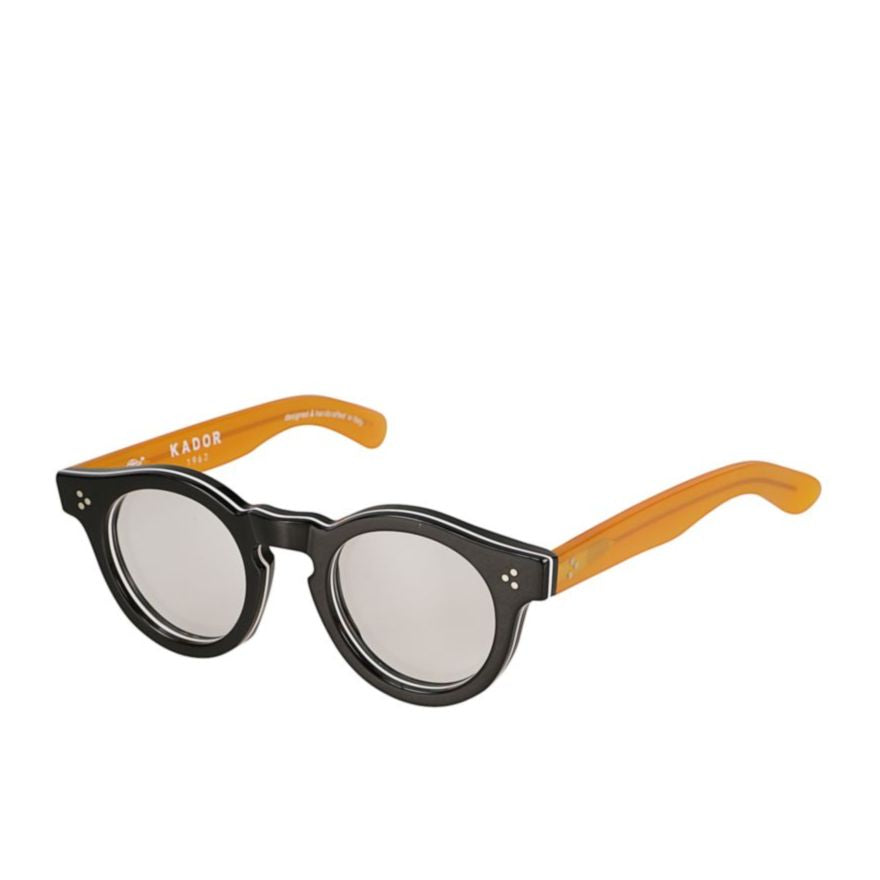 Mondo Round Frame Sunglasses with Glossy Front