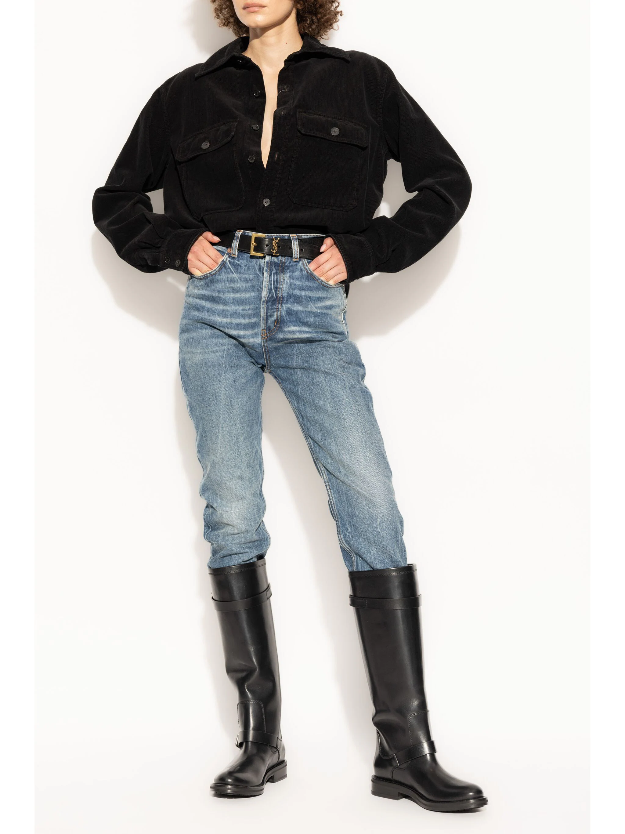 Black Fall Overshirt Corduroy Shirt