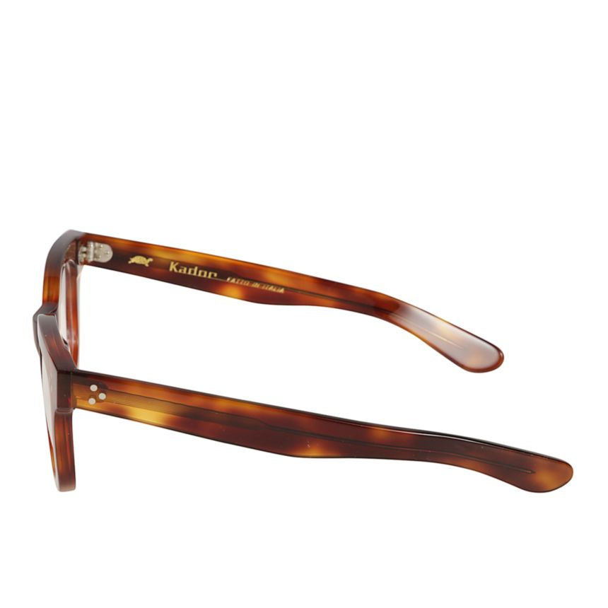 Heritage Tortoiseshell Pattern Rectangular Eyeglasses with Metallic Rivet Accents