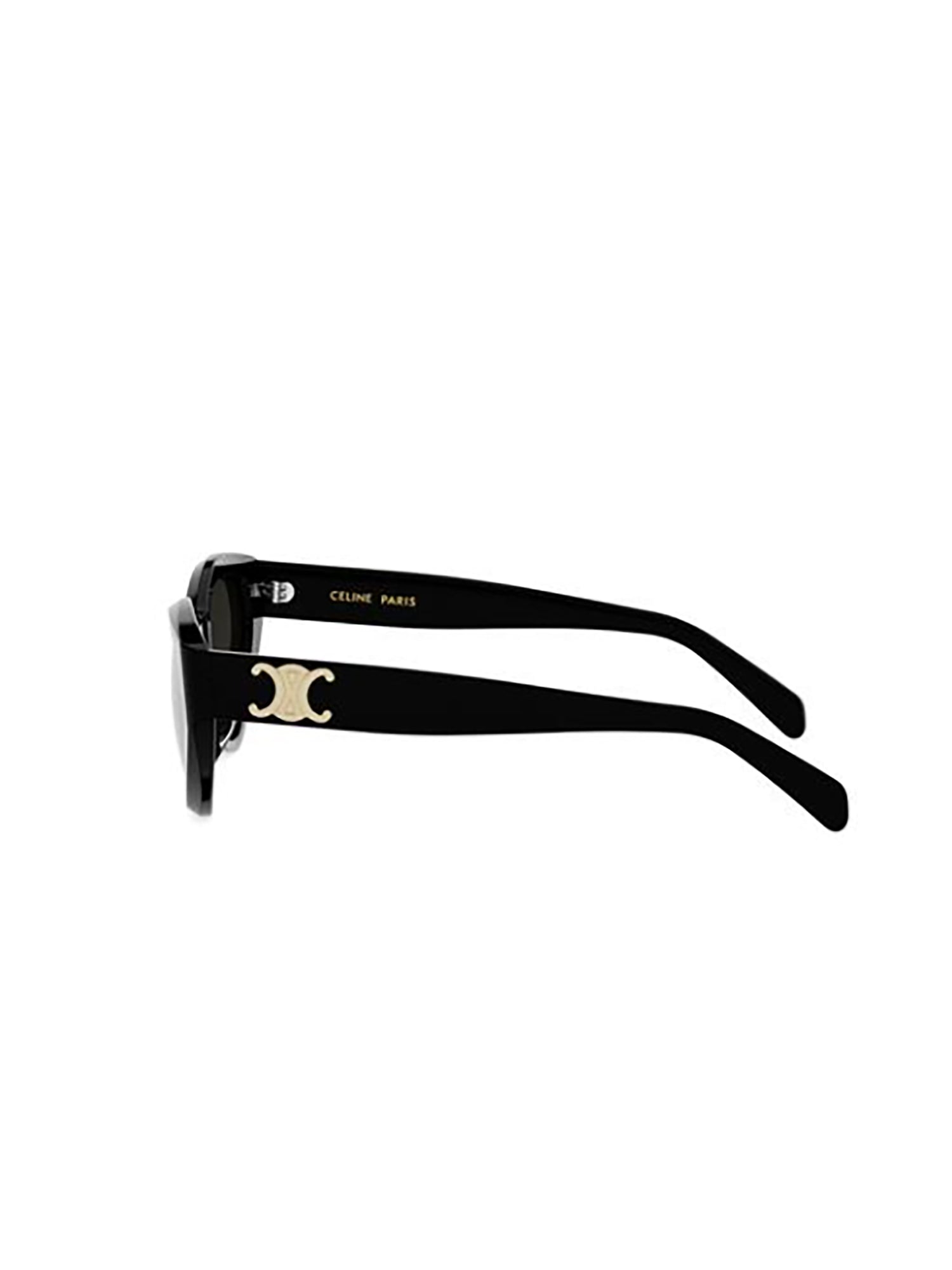 Glossy Black Cat-Eye Sunglasses