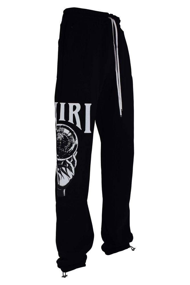 Cotton Jogging Pants With Crystal Ball Graphic