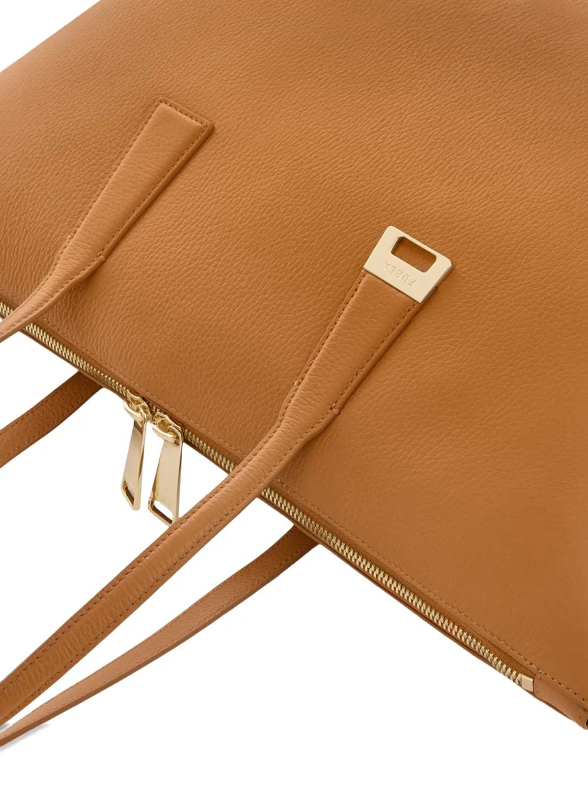 Olivia L Tote Structured Brown Leather Tote