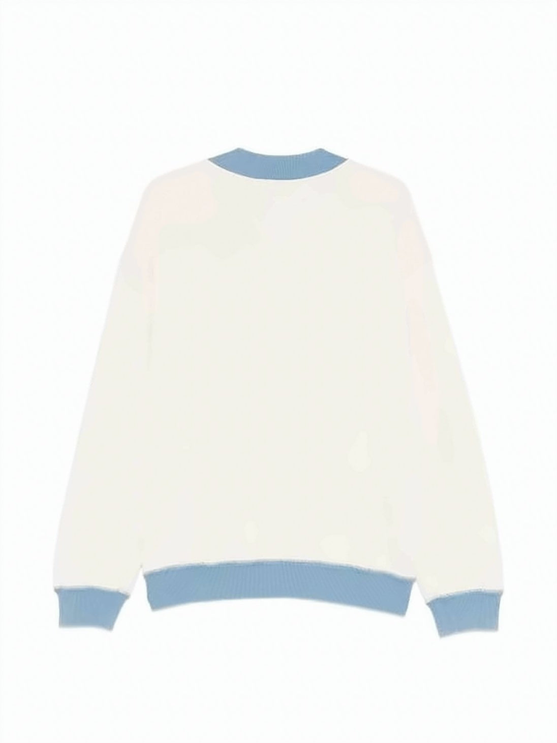Relaxed-Fit Long-Sleeve Pullover Top With Ribbed Details