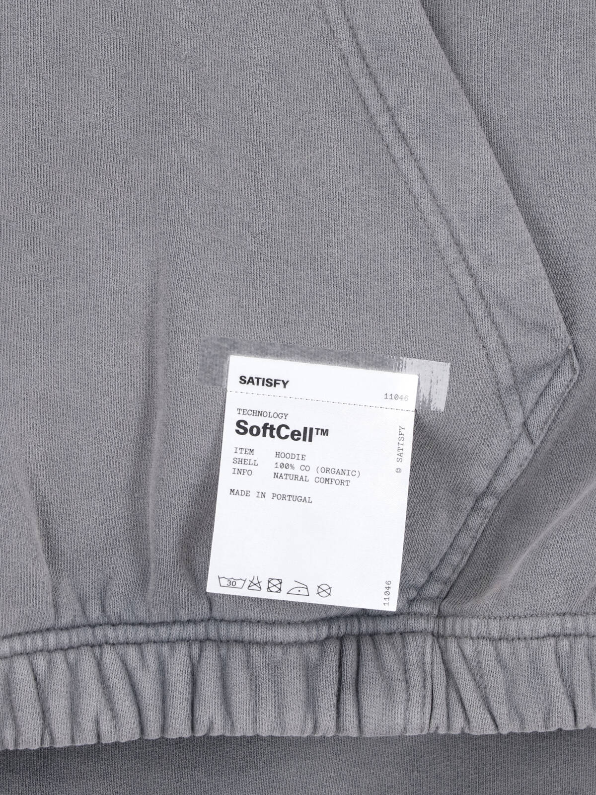 Gray Softcell™ Cotton Hooded Sweatshirt