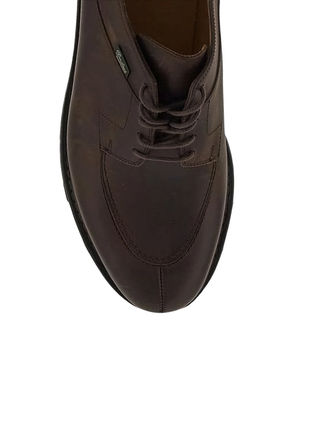 Dark Brown Nubuck Lace-Up Loafers