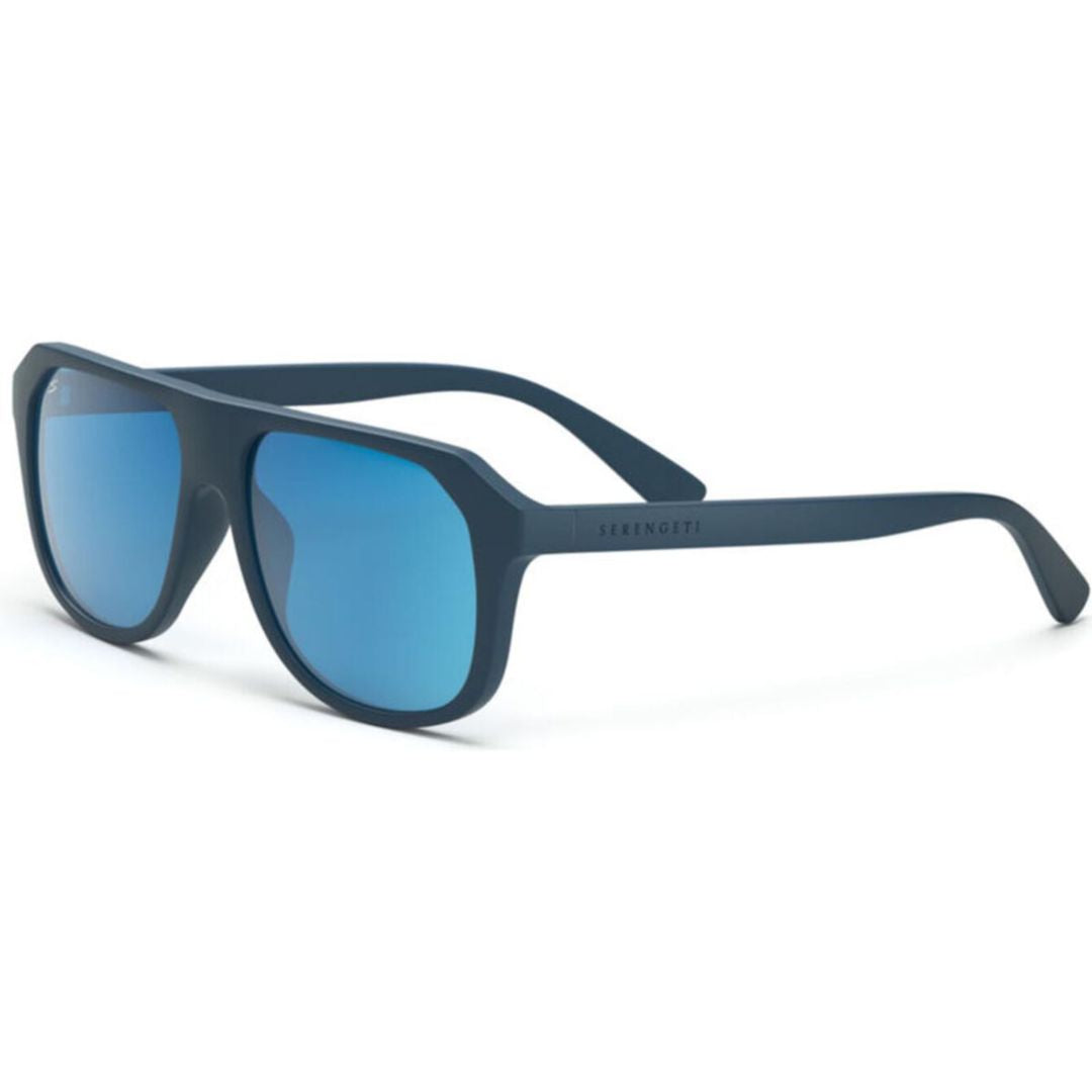 Oatman Bold Rectangular Frame Sunglasses with Vibrant Blue Lenses
