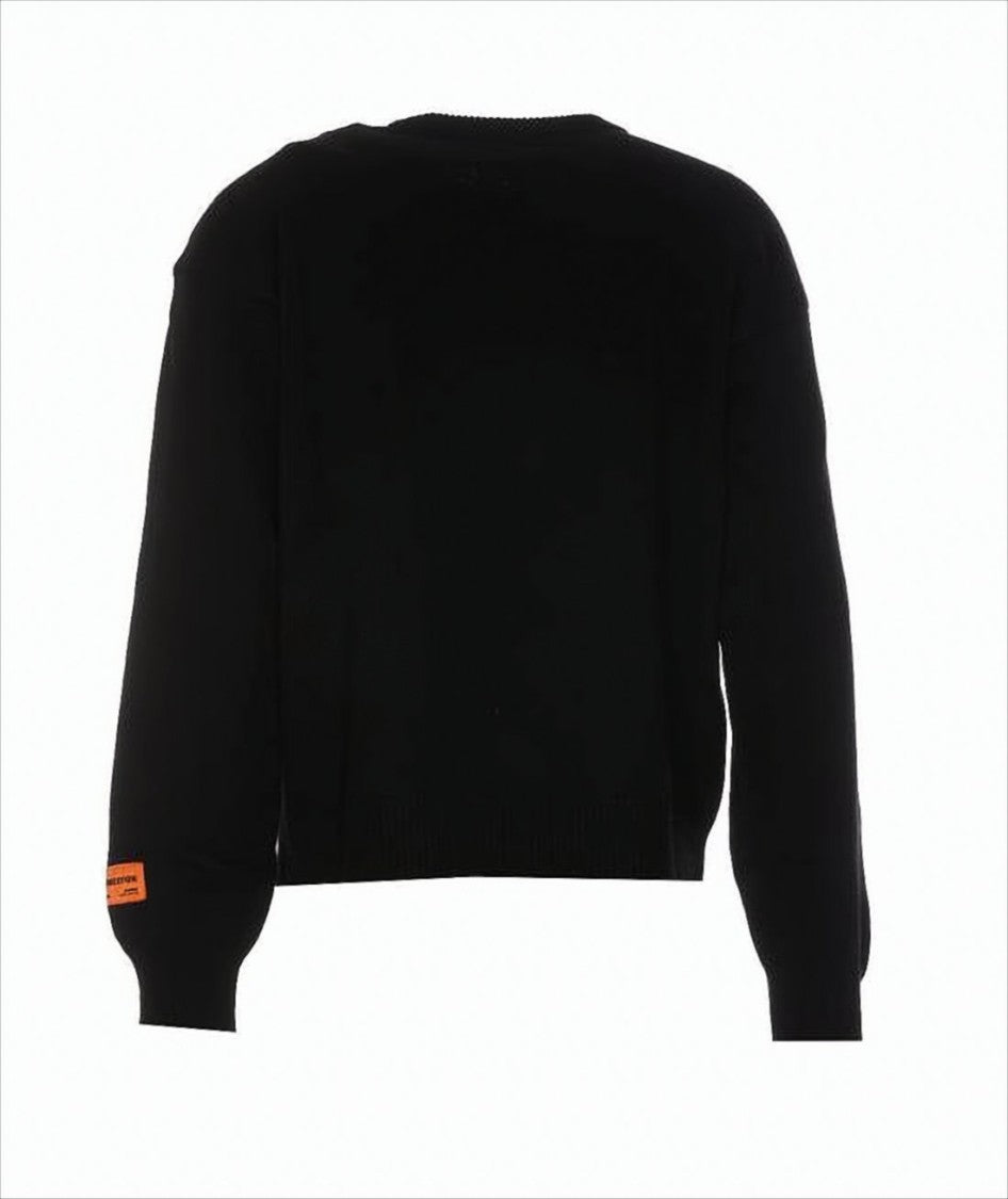 Heron Bird Graphic Sweater With Classic Crew Neckline