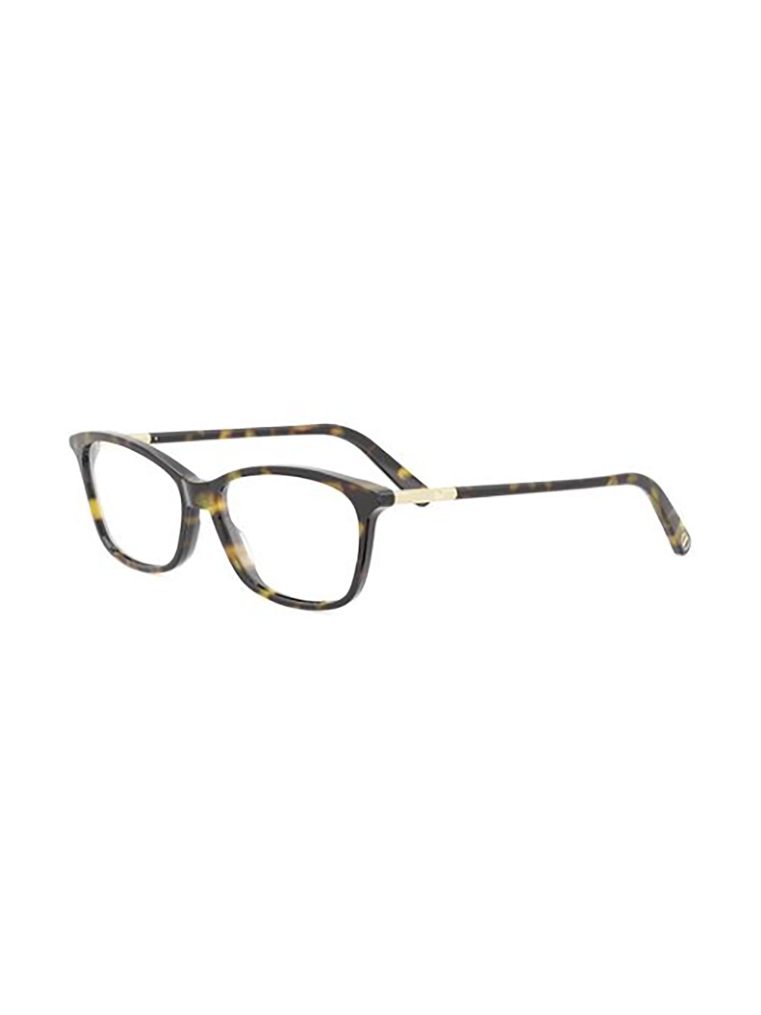 Tortoiseshell Rectangular Optical Frames with Gold-tone Accents