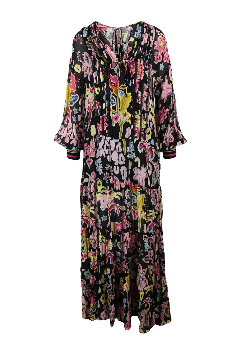Long Voile Dress - Multicolor