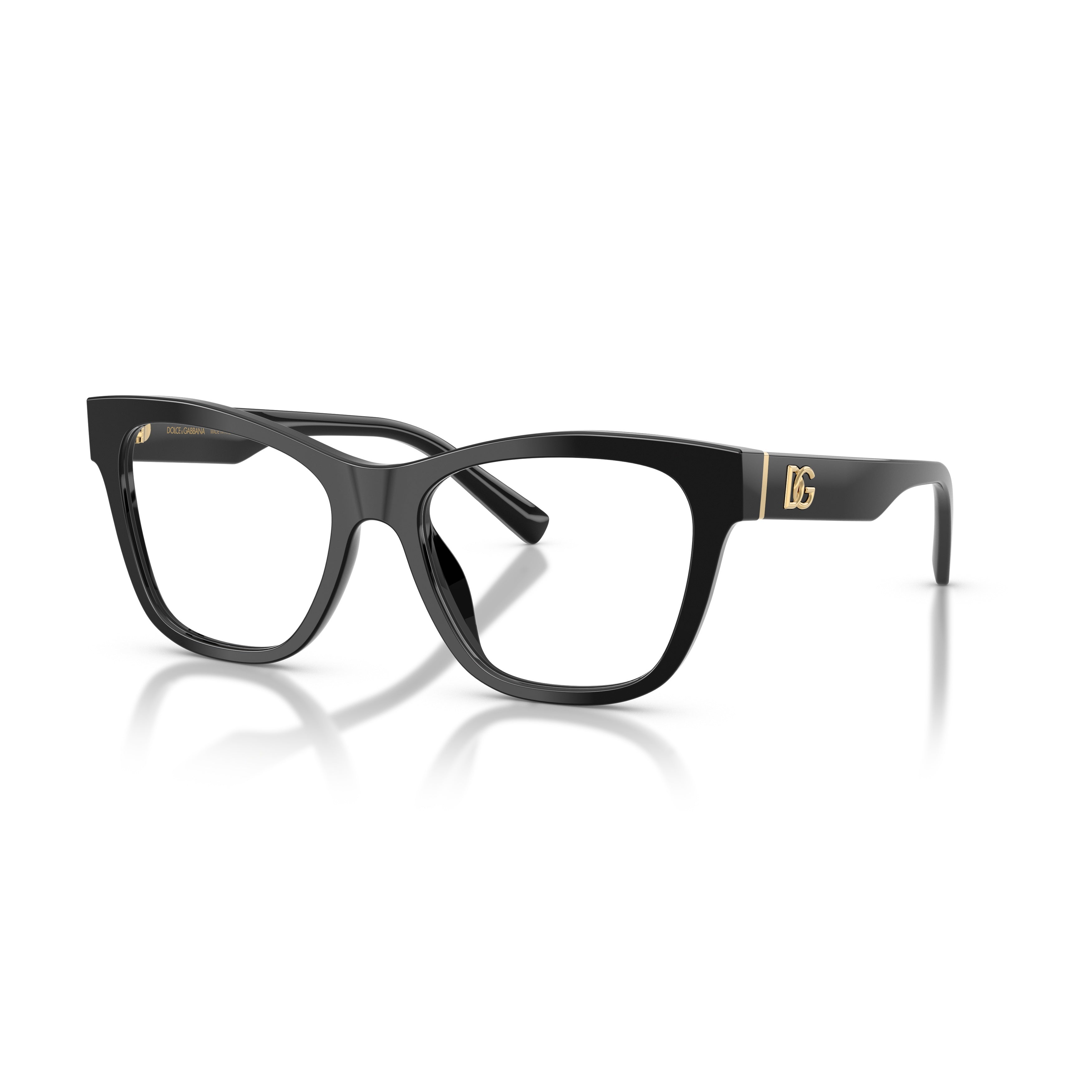 0dg3430 Glossy Black Square Frame Eyeglasses