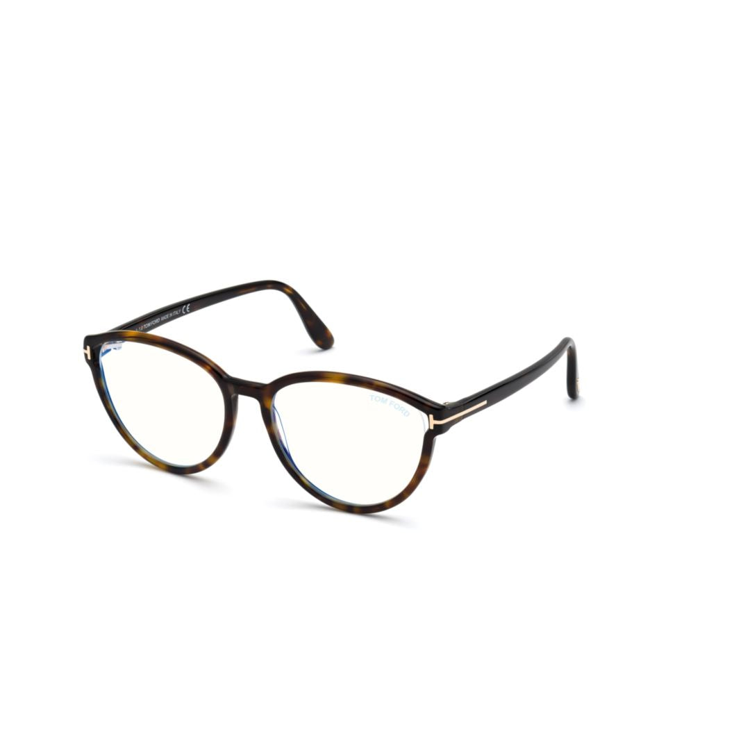 Ft5706-B 55052 Classic Round Tortoiseshell Sunglasses