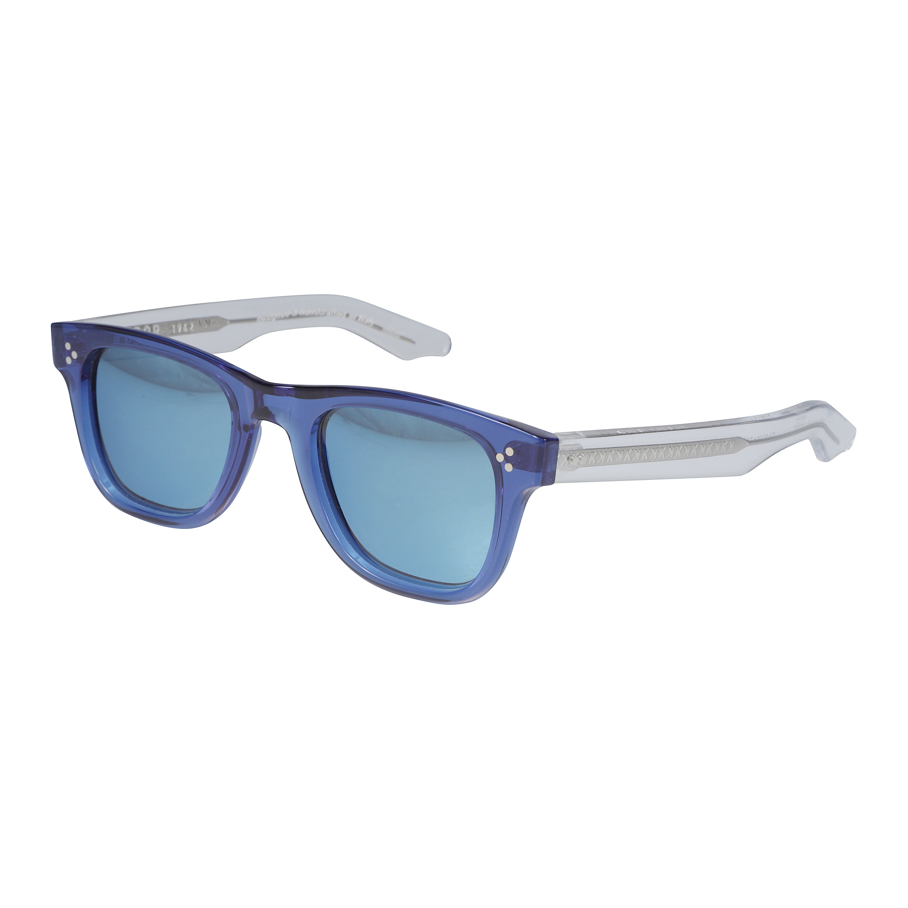 Voyager 23 Translucent Deep Blue Rectangular Sunglasses