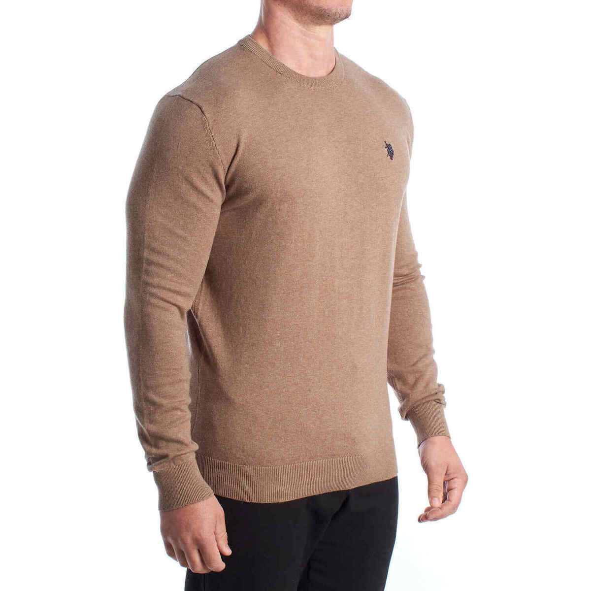 Medium-Weight Crew Neck Knit Sweater