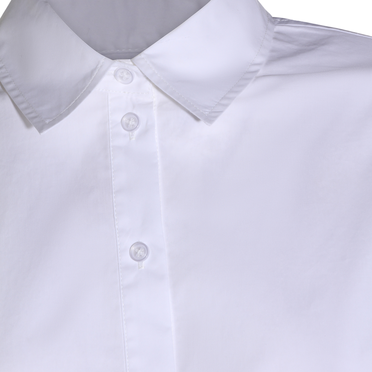 Crisp White Shirt with Structured Collar