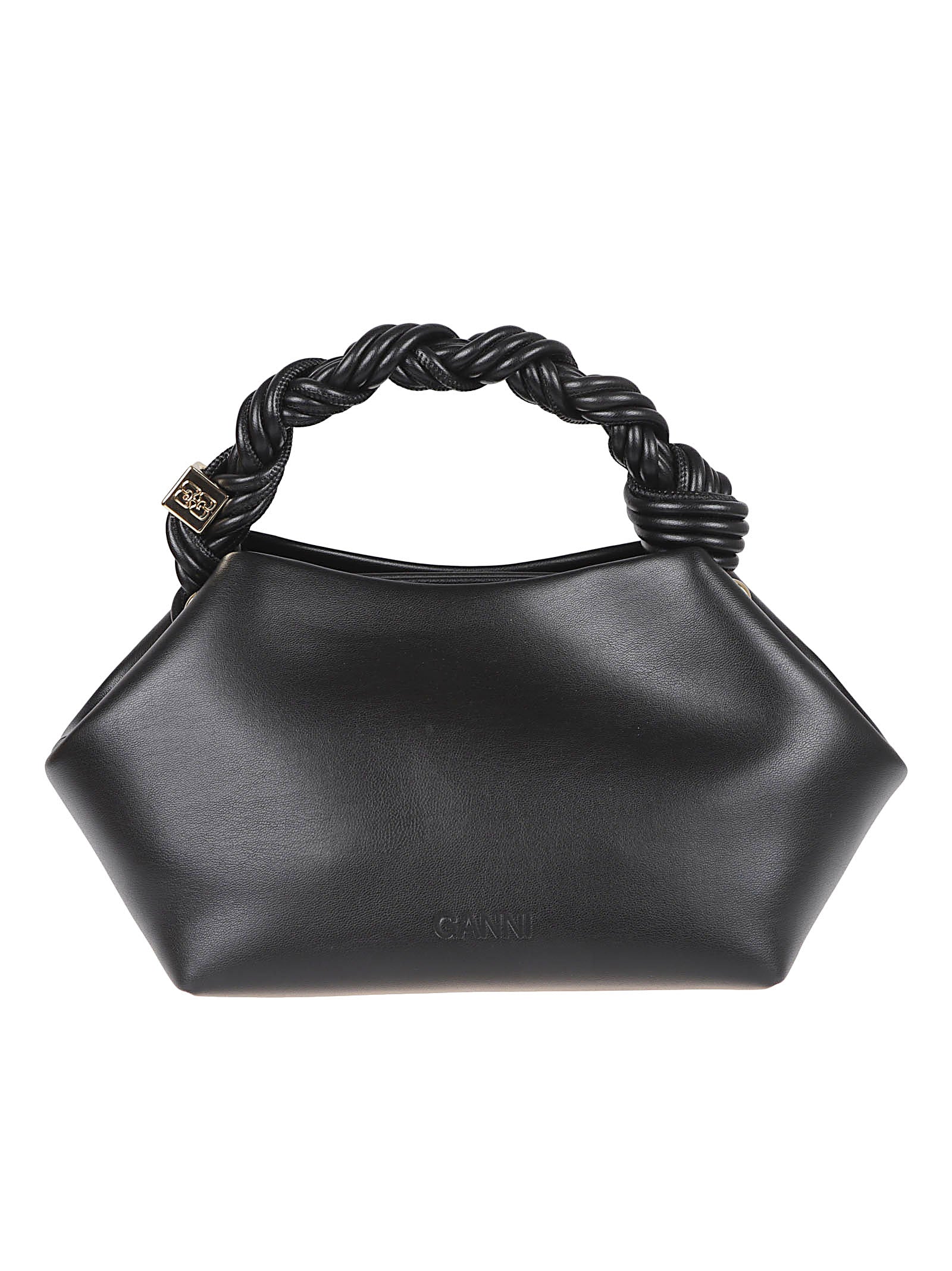 Black Handbag with Twisted Handle
