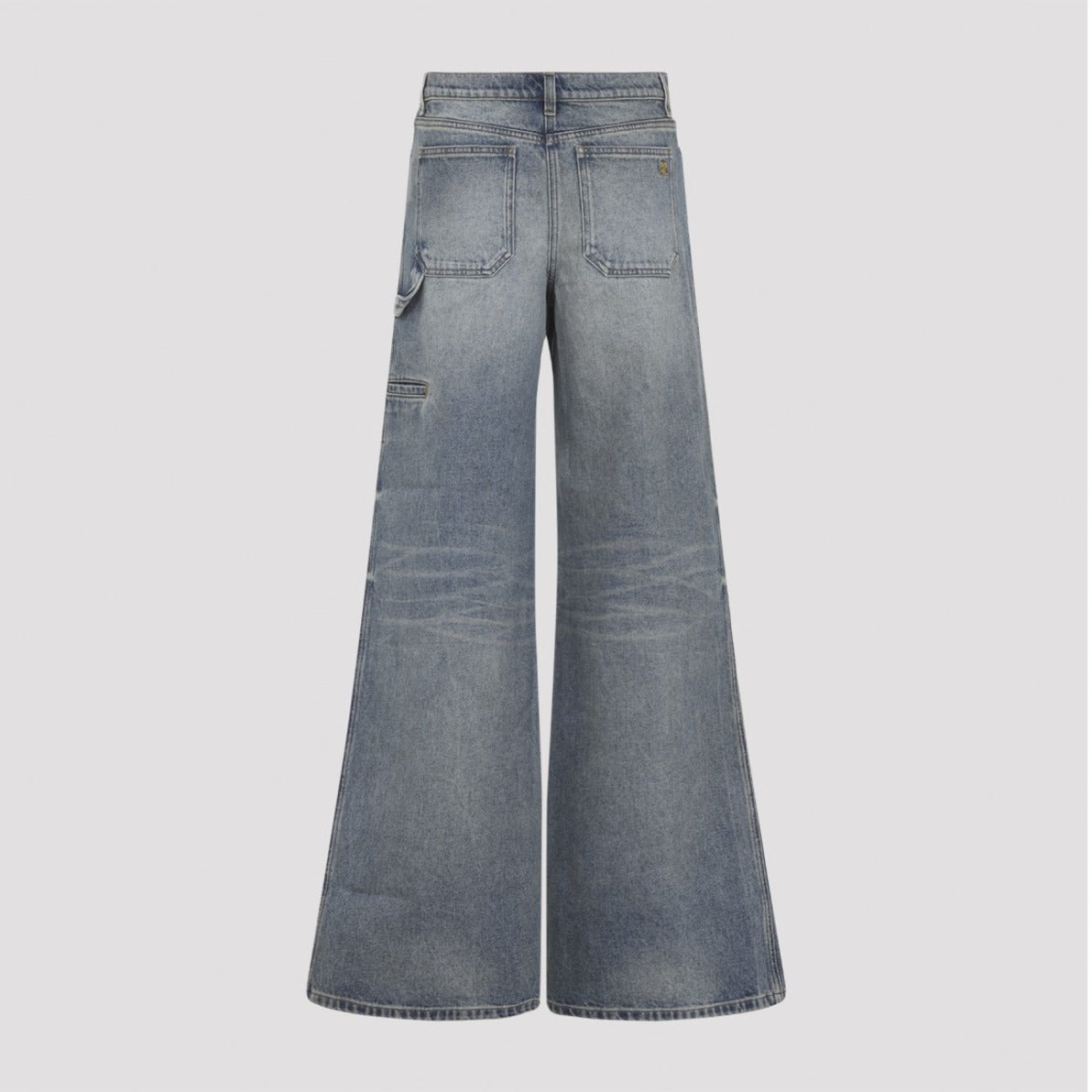 Wide-Leg Denim Trousers With High Waist
