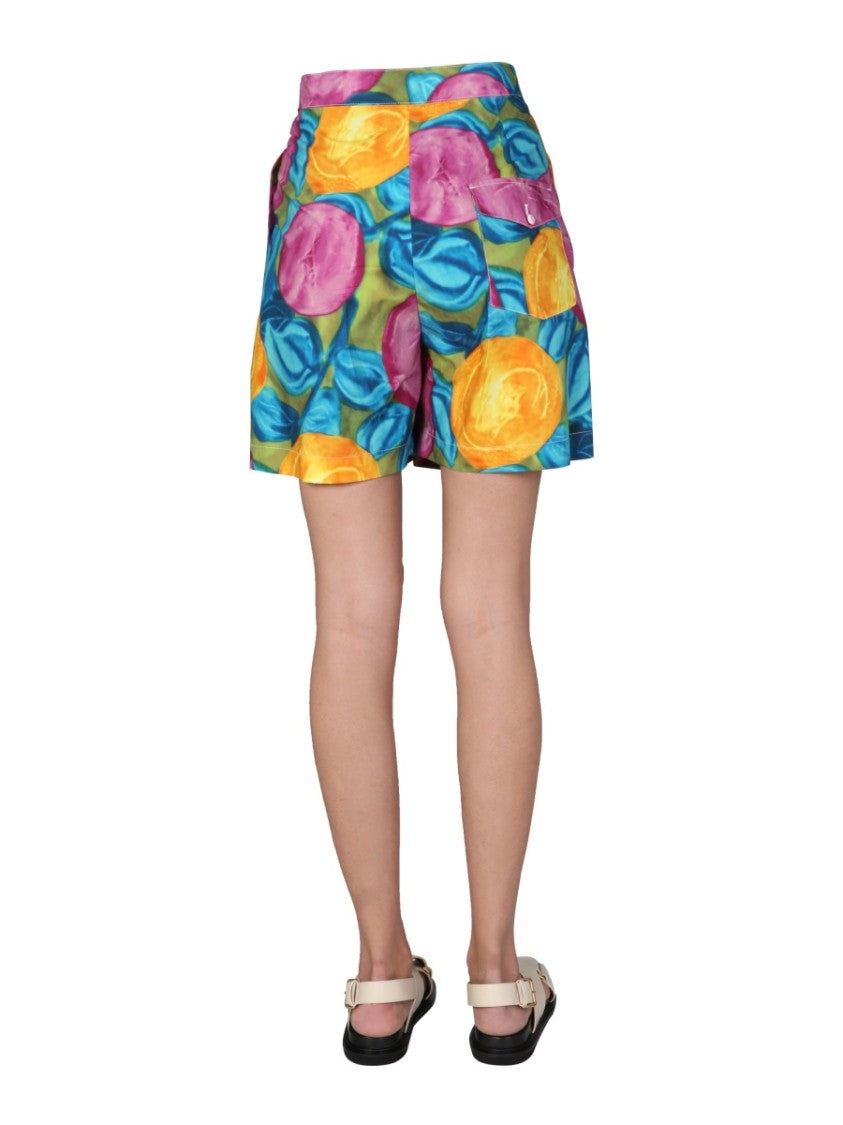 Multicolor Print Bermuda