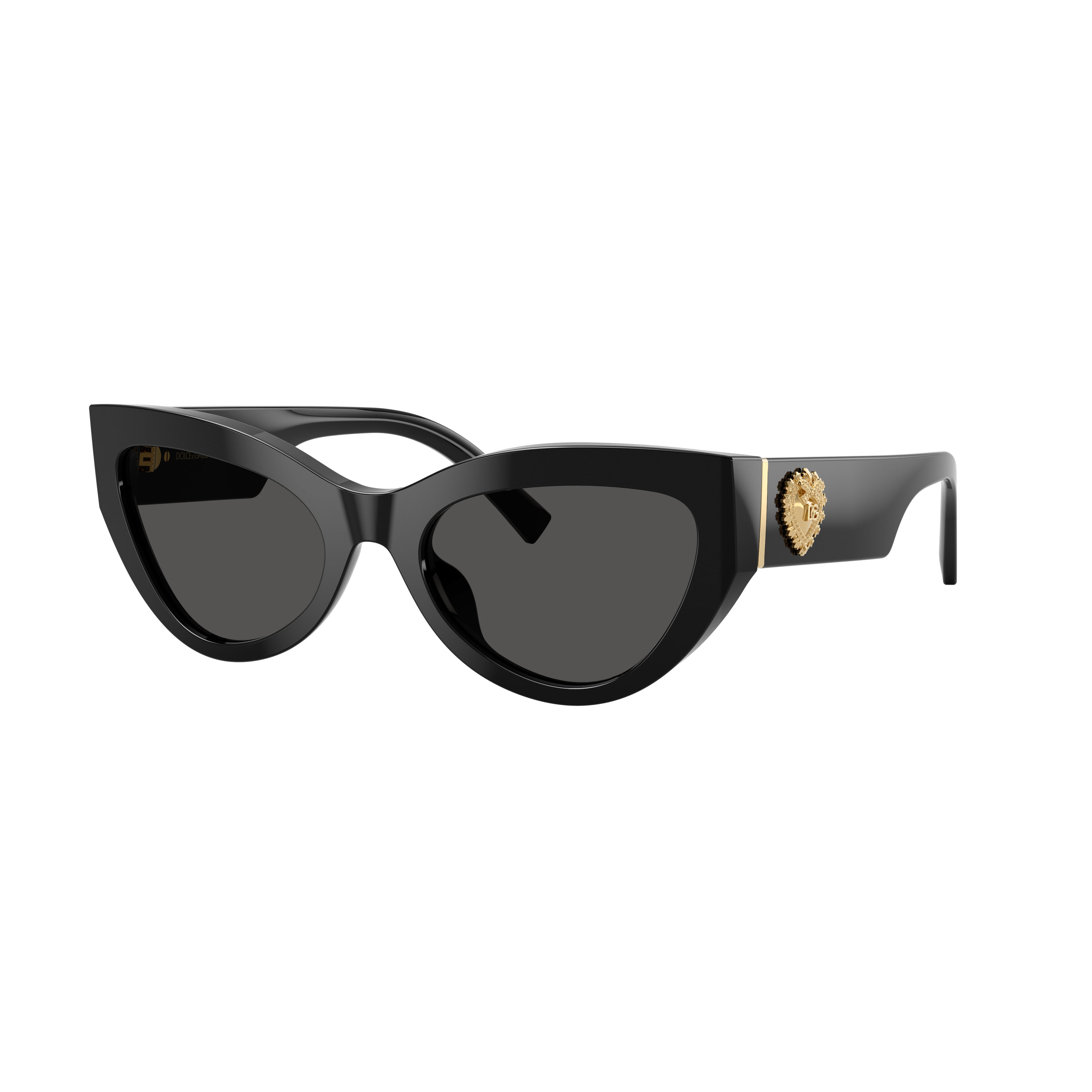 0dg4536 Bold Cat-Eye Sunglasses with Gold Emblem