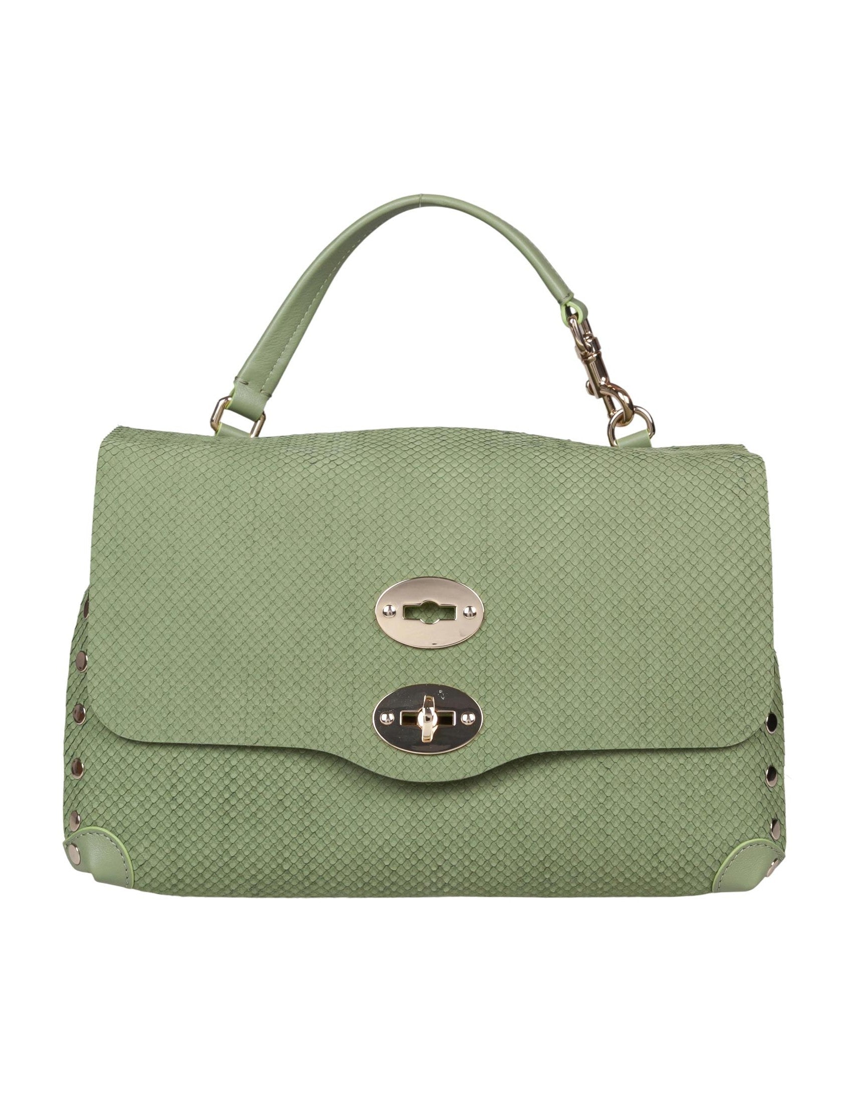 Amoretto S Handbag In Green Leather