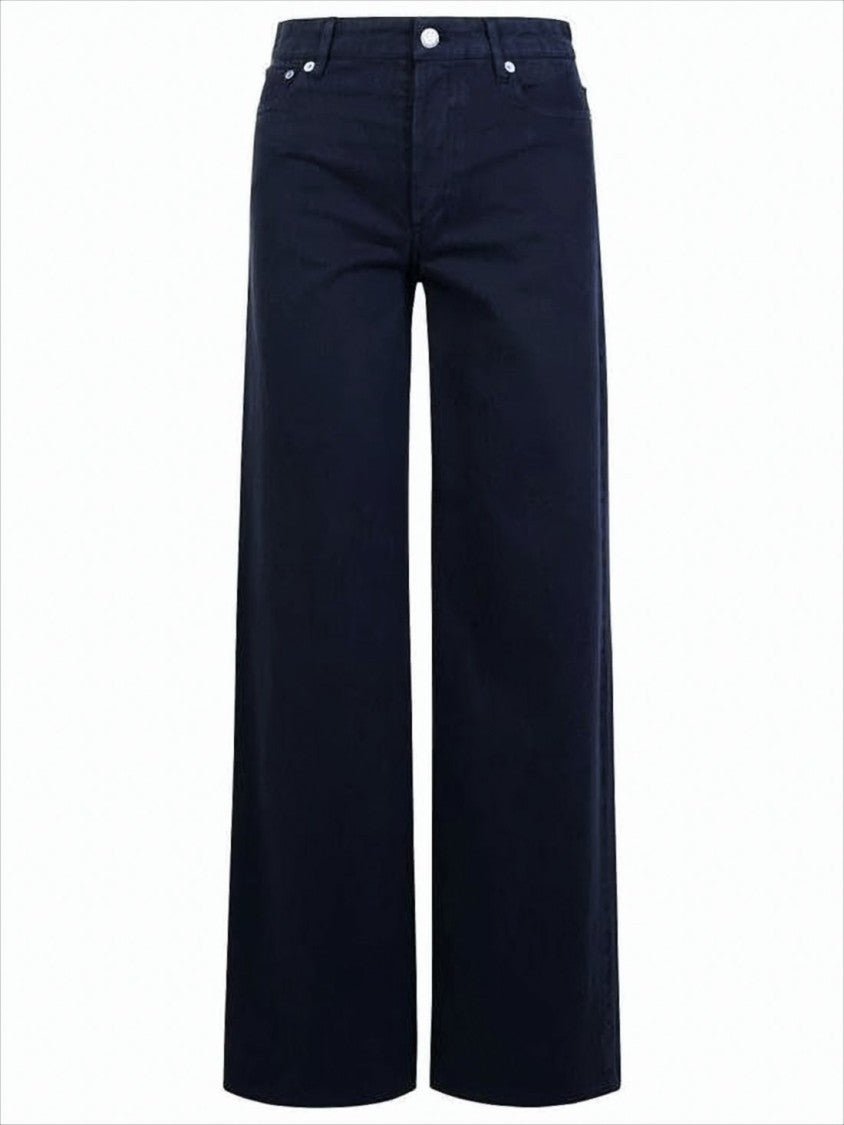 Wide-Leg Indigo Denim Pants