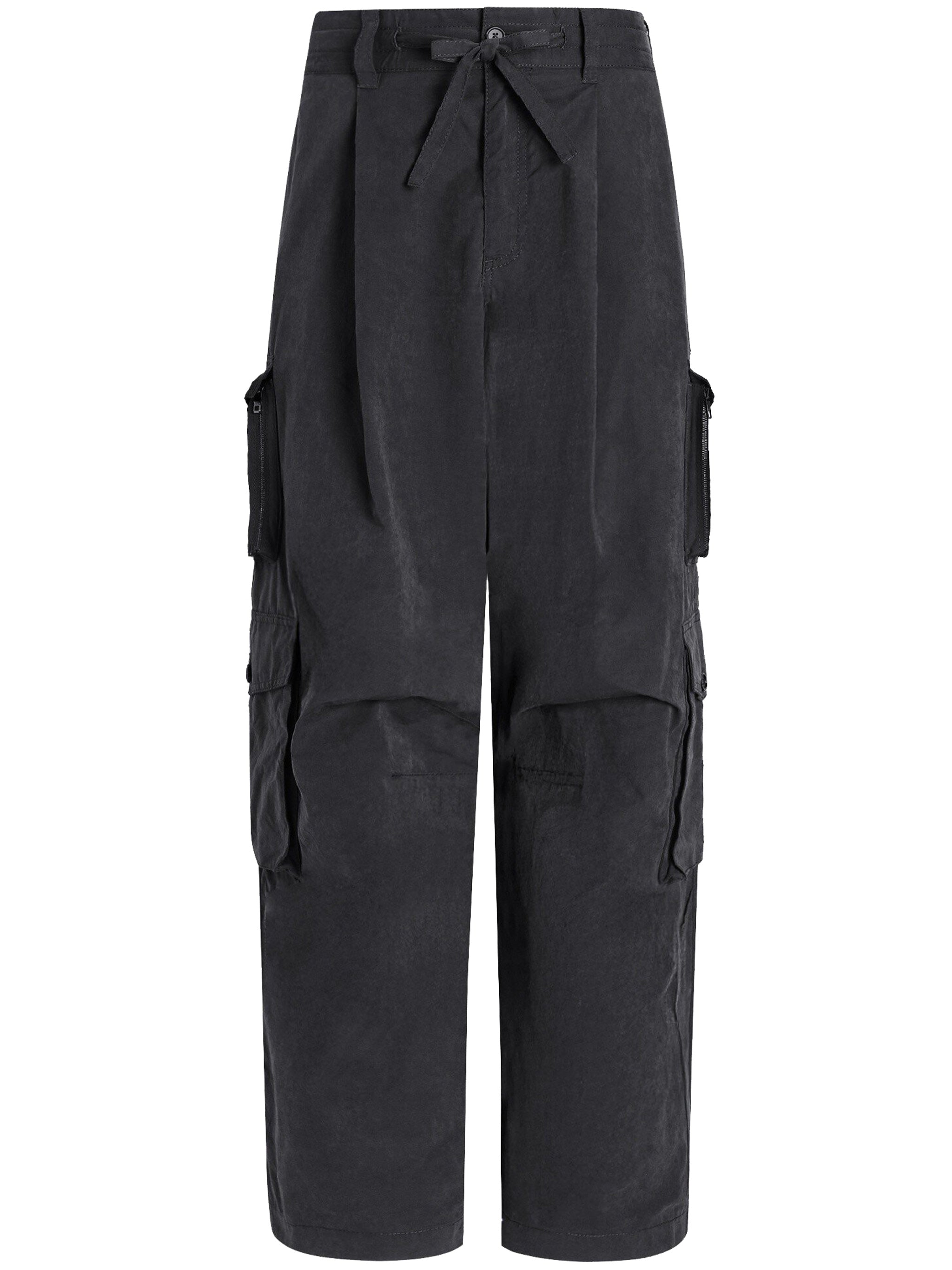 Wide-Leg Durable Matte Finish Cargo Pants