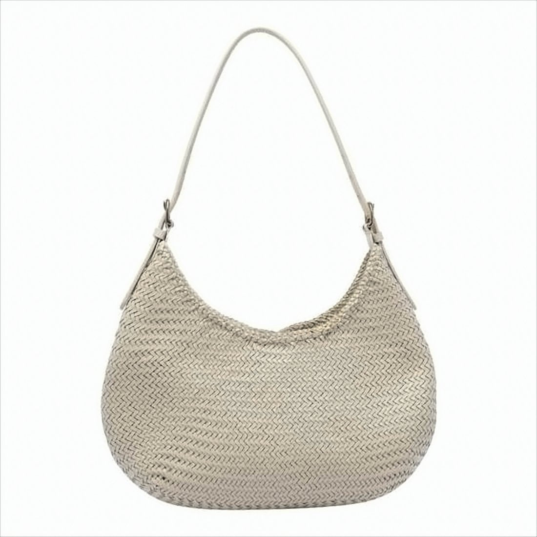 Woven Buffalo Leather Shoulder Bag
