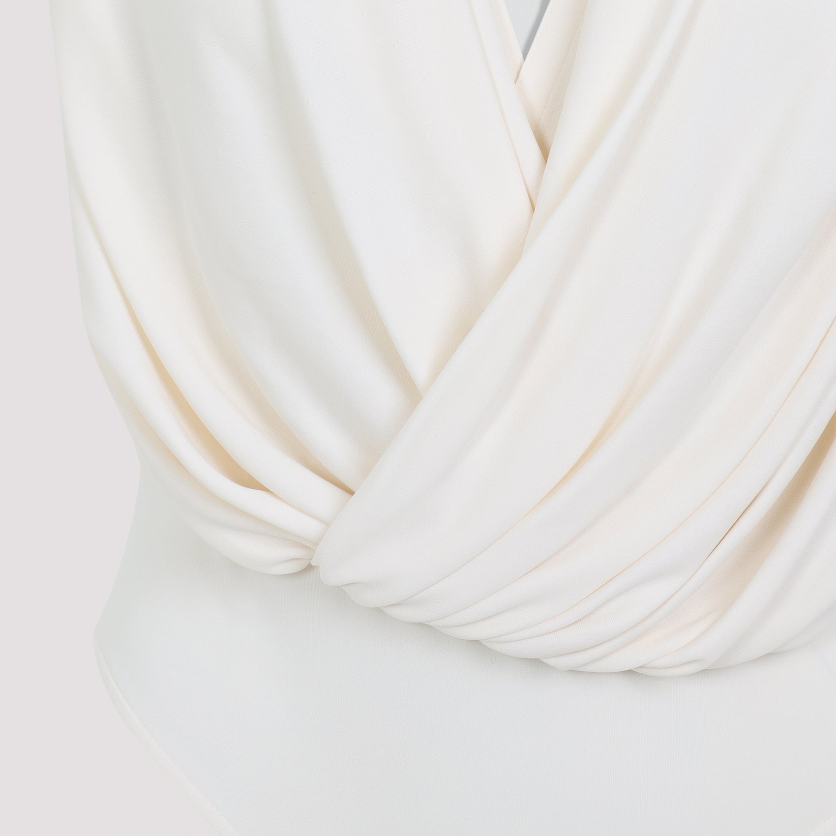 Draped V-Neck Bodysuit with Flattering Fit