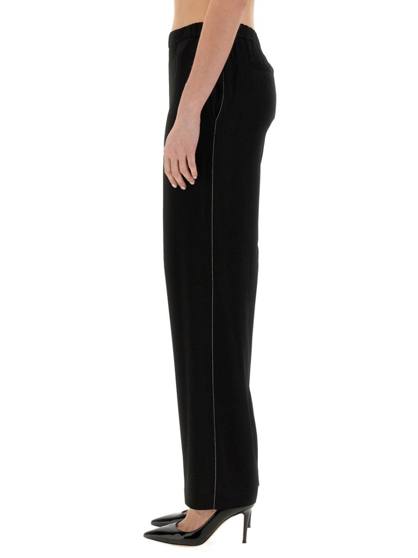 Relaxed Fit Viscose Pants