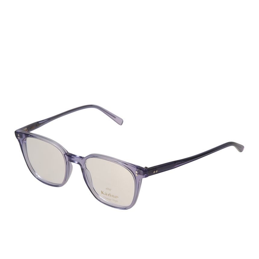 Quadro/N Translucent Purple Square Frame Eyeglasses with Glossy Finish