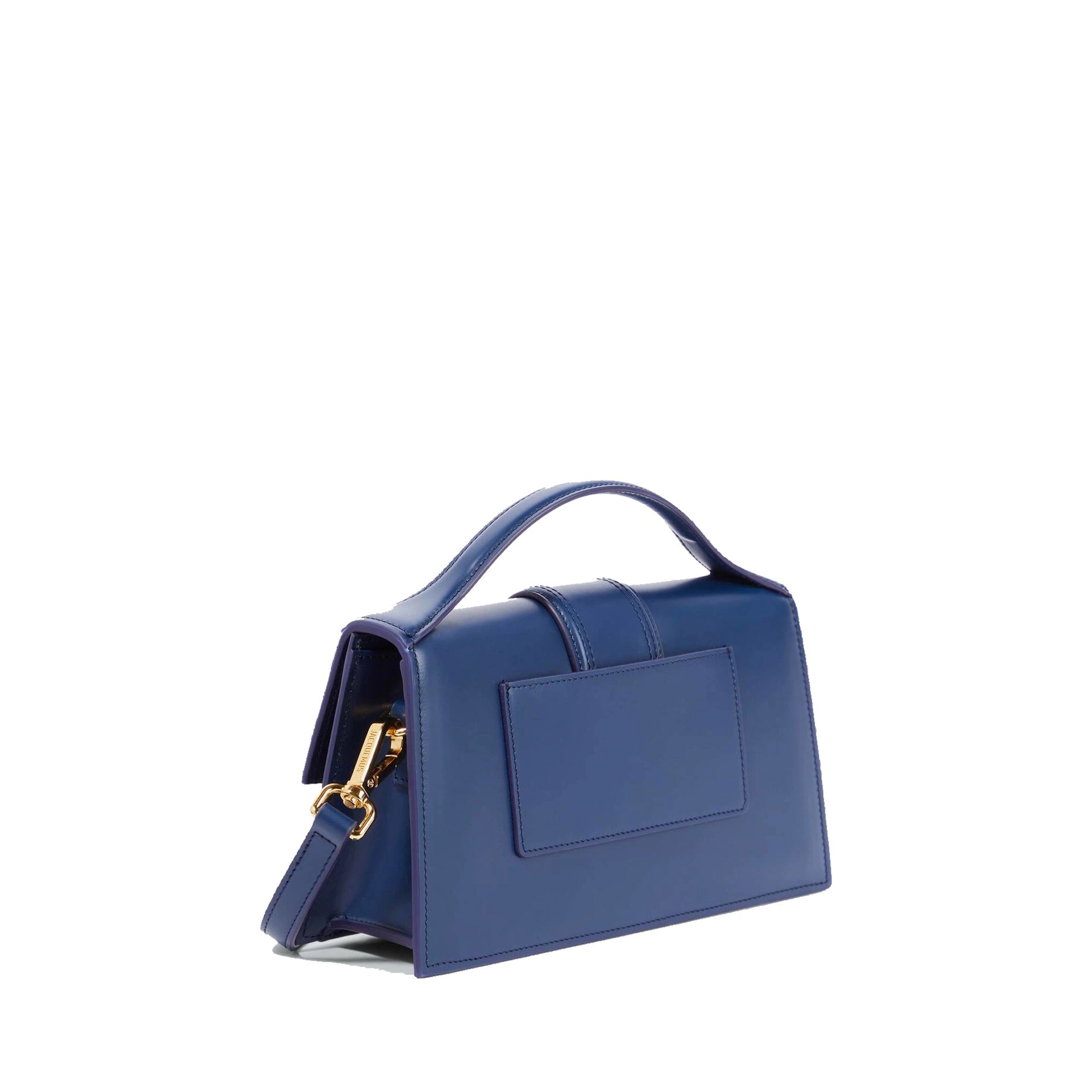 Structured Leather Shoulder Bag with Gold-tone Logo