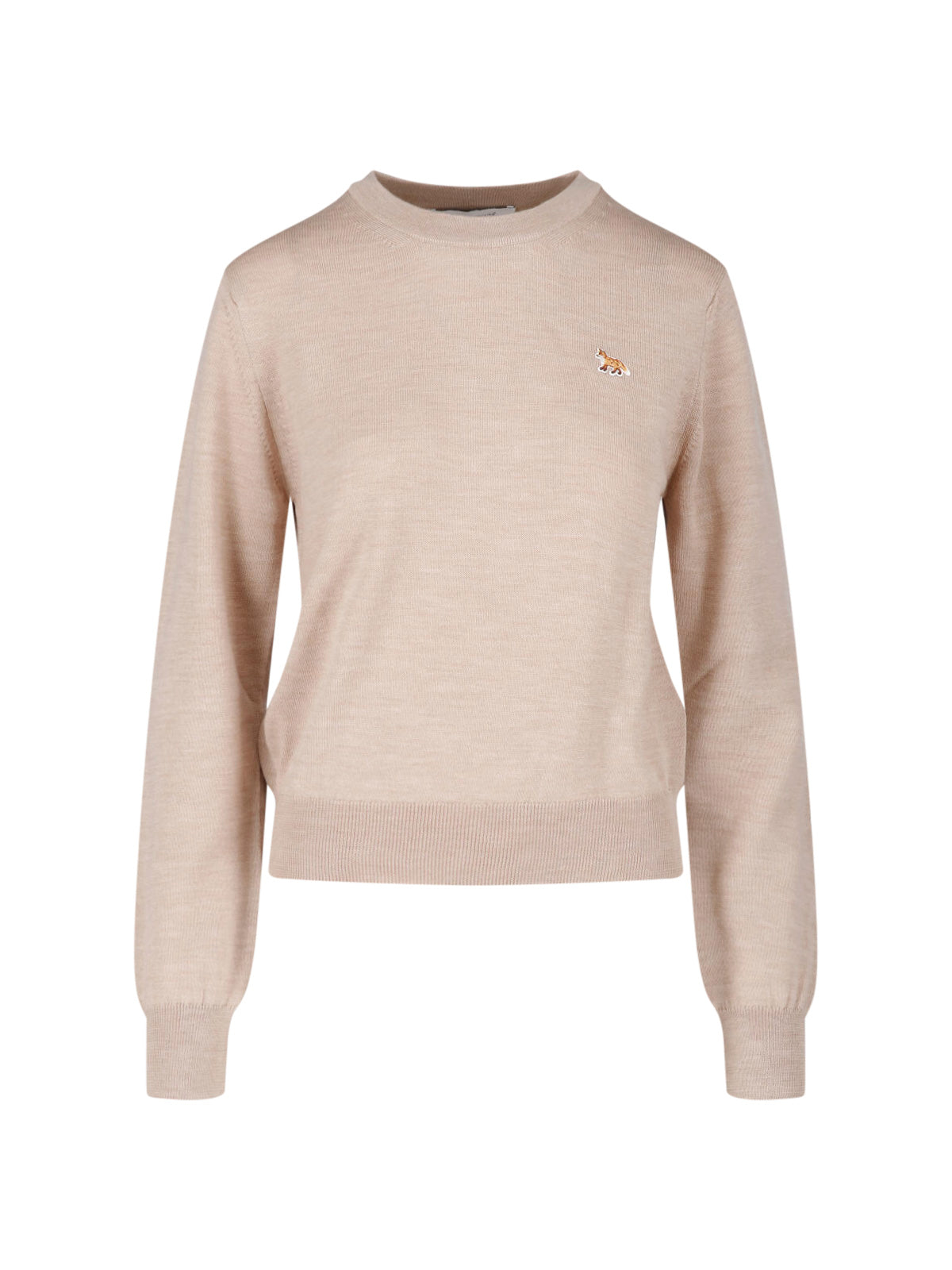 Beige Baby Fox Merino Wool Sweater