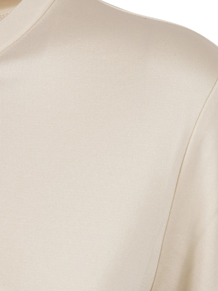 Silk T-Shirt With Classic Crew Neckline