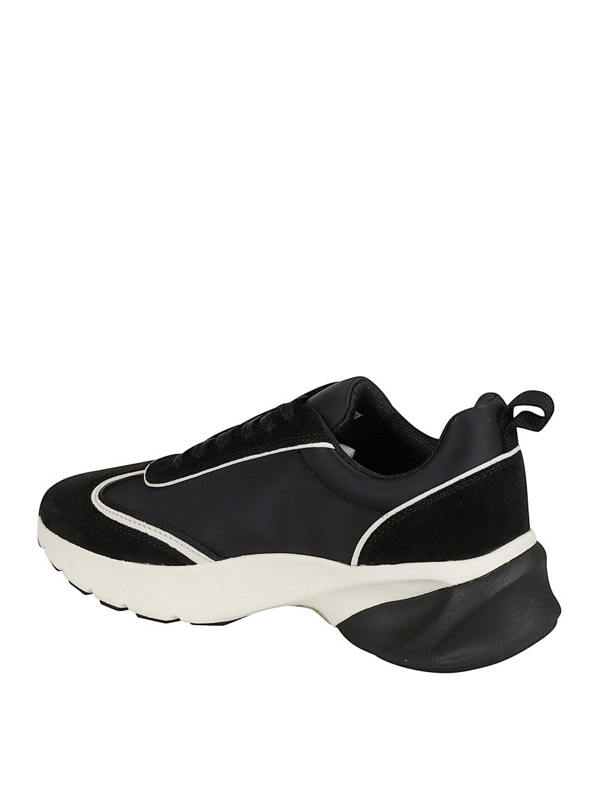Refined Black Sneakers With Suede Overlays